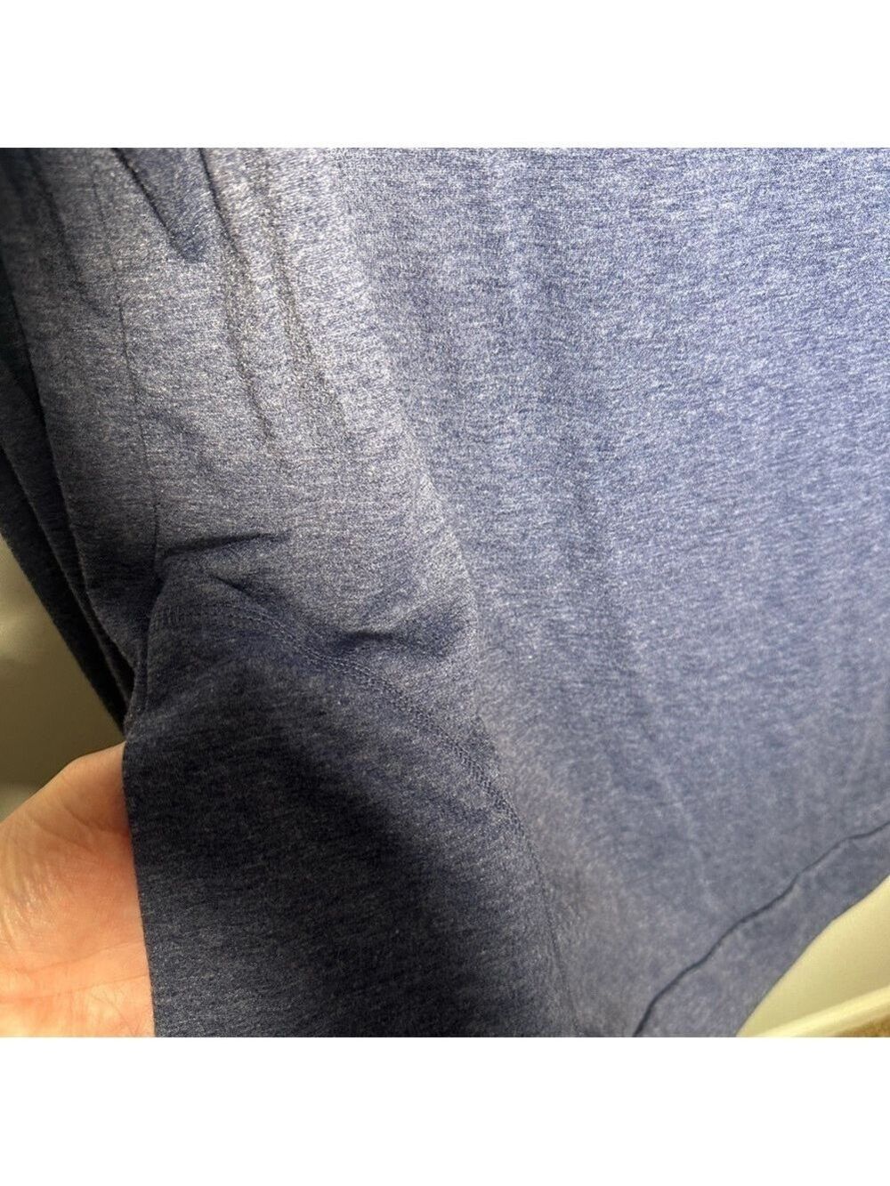 Blue Women's Top with Button Accents and Pockets - Picture 6 of 6